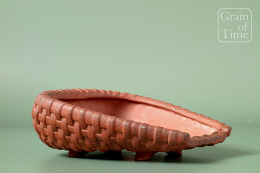 24081: Bigei (Tokoname) - Shohin Woven Basket - 6 in (15cm)