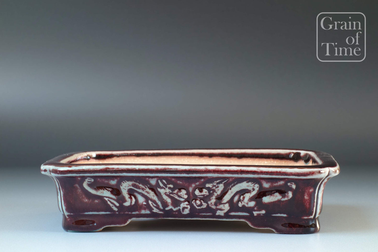 Jukuo Koyo (Tokoname) - Cinnabar Dragon Rectangle - 6⅜ in (16cm)