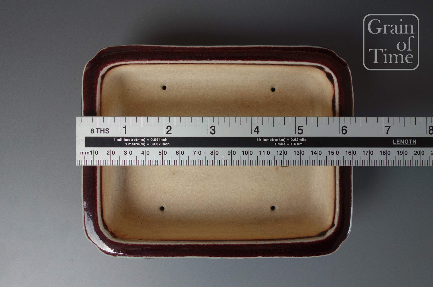 Jukuo Koyo (Tokoname) - Cinnabar Dragon Rectangle - 6⅜ in (16cm)