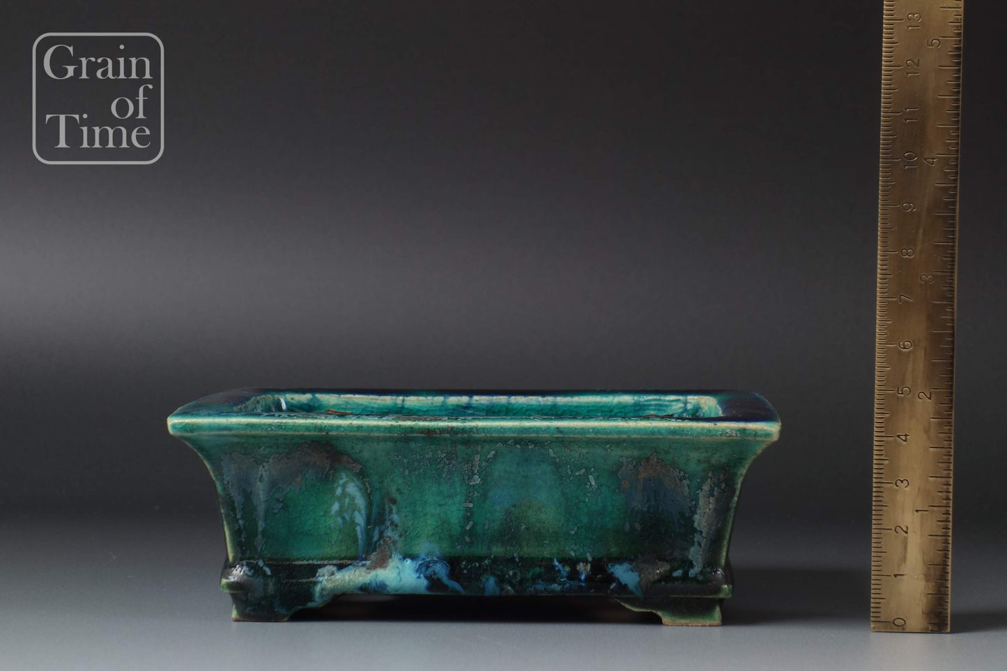 Bushuan - Green Rectangle - 5¼ in (13cm)