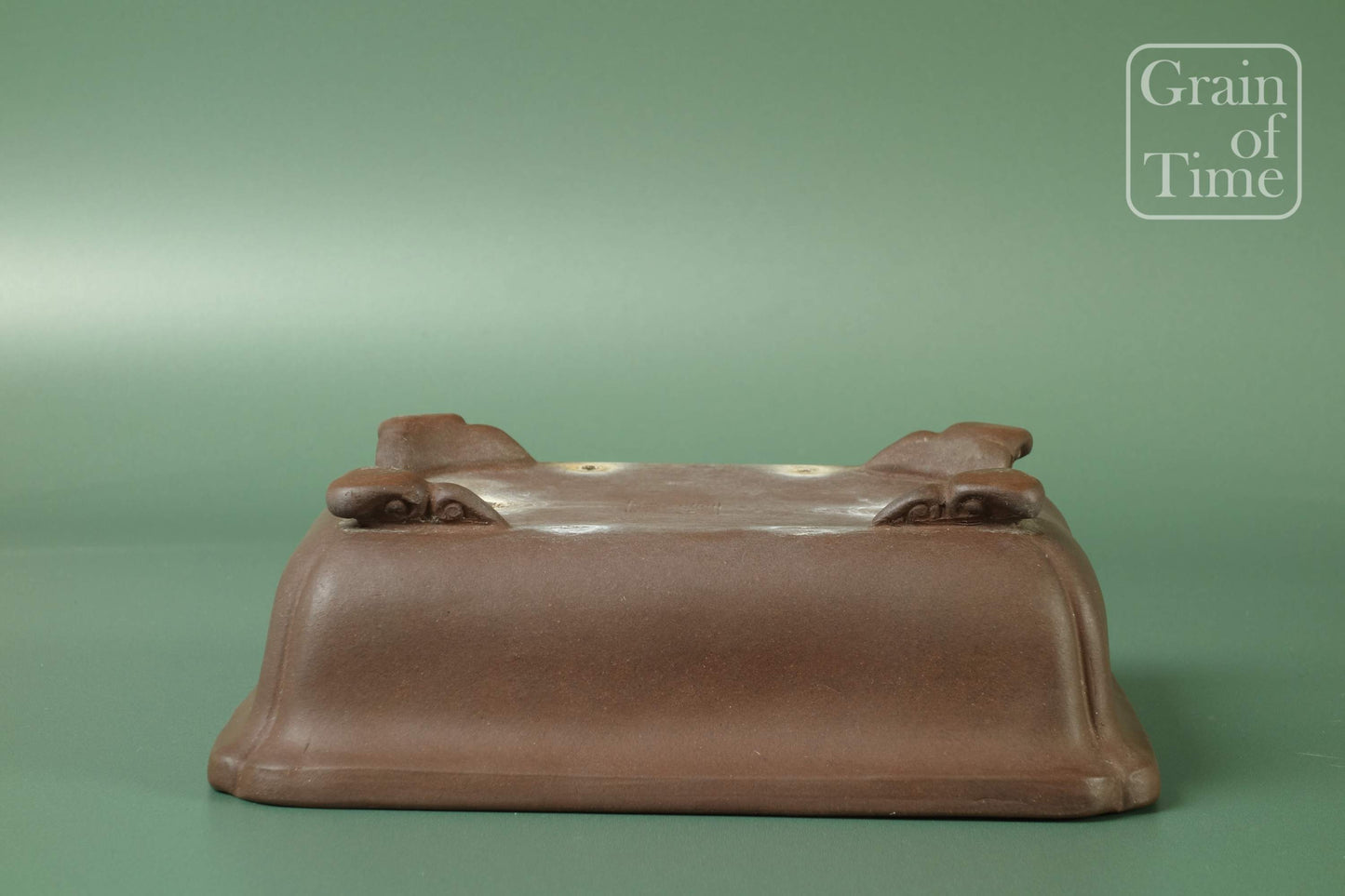 Chinese Bonsai Pot by Touinken - 6¾in (17cm)- Unglazed Shokodo Rectangle