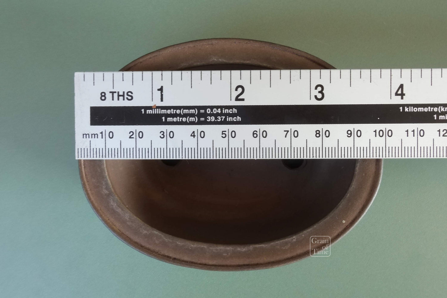 24349: Hokido (Tokoname) - Unglazed Oval -4in (10 cm)