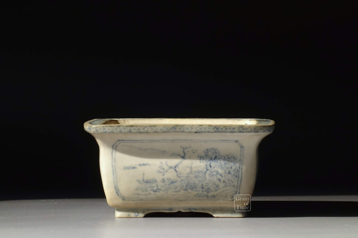 (24377) Keishin Doshita - Sometsuke Painted Rectangle - 95mm