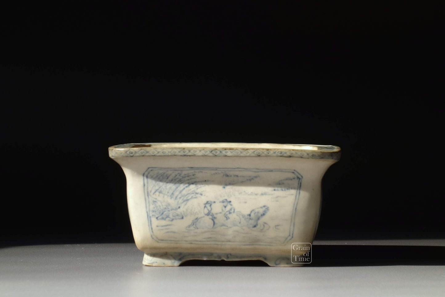 (24377) Keishin Doshita - Sometsuke Painted Rectangle - 95mm