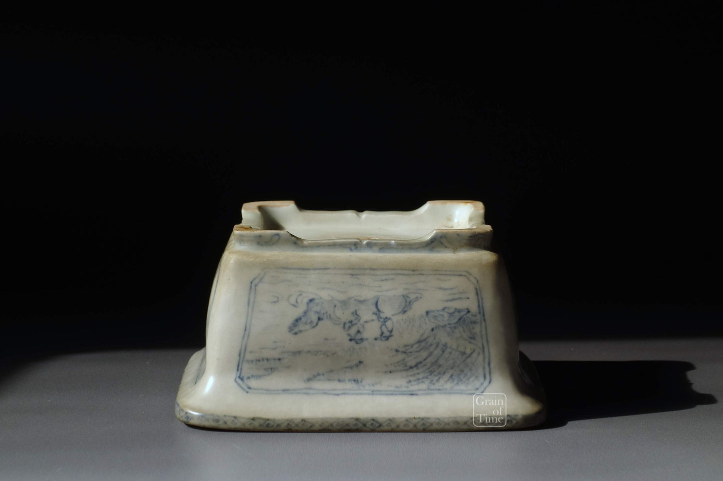 (24377) Keishin Doshita - Sometsuke Painted Rectangle - 95mm