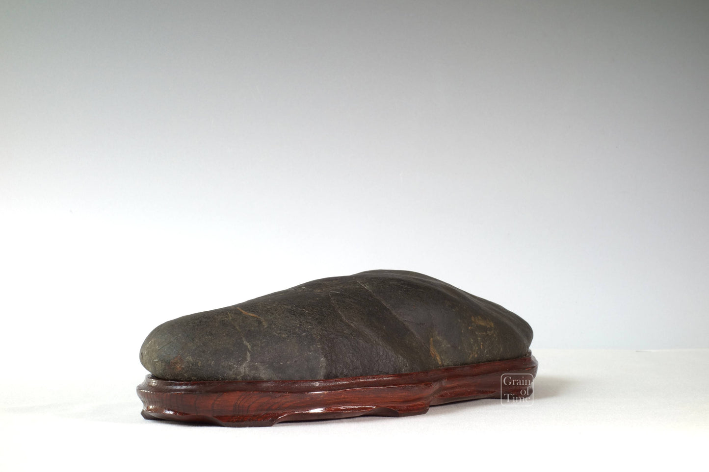 24284: Kamuikotan (Chlorite) Suiseki - 13⅝ in (35cm)
