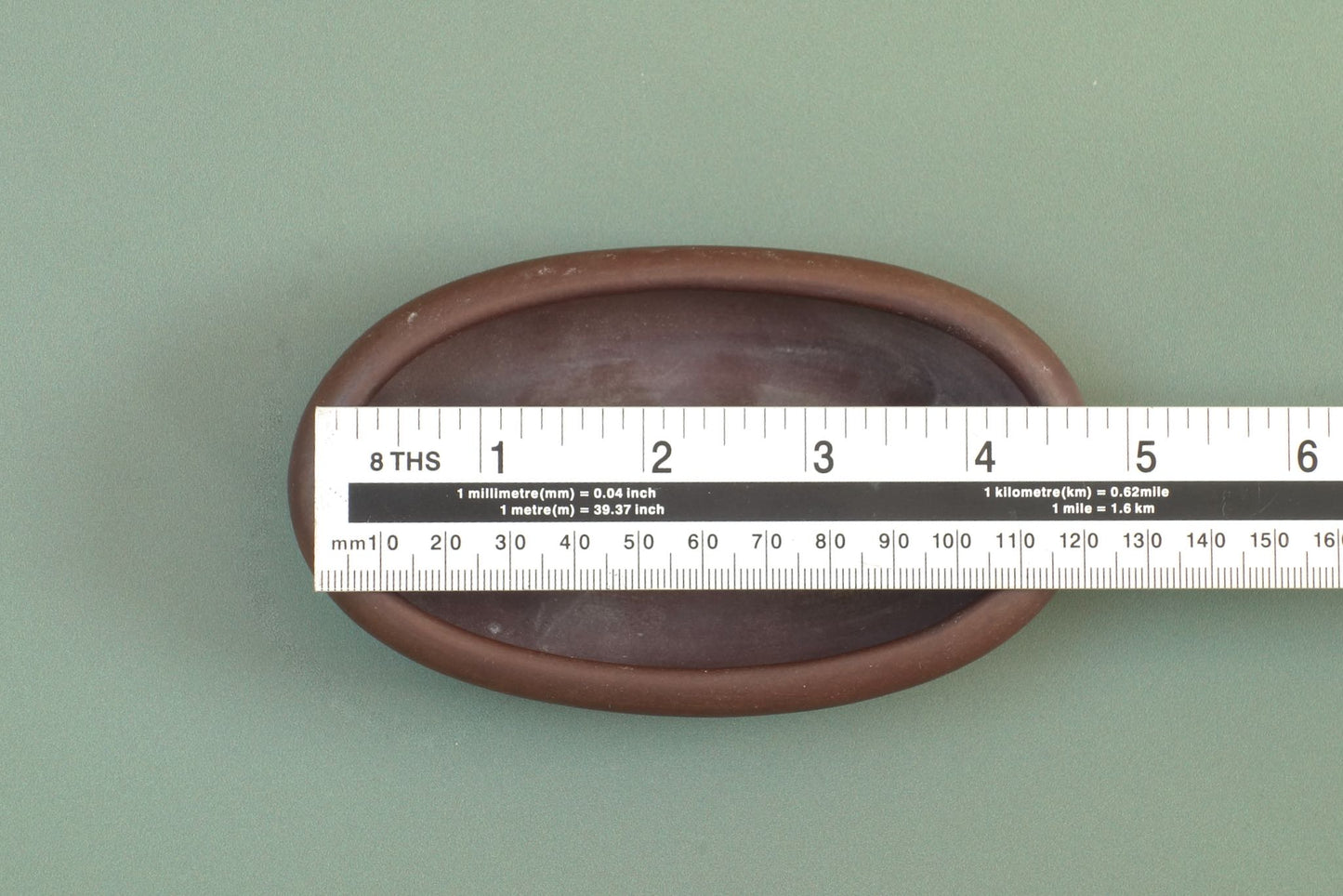 23230: Keizan Hisada (Tokoname) Small Shohin Oval - 5in (13cm)