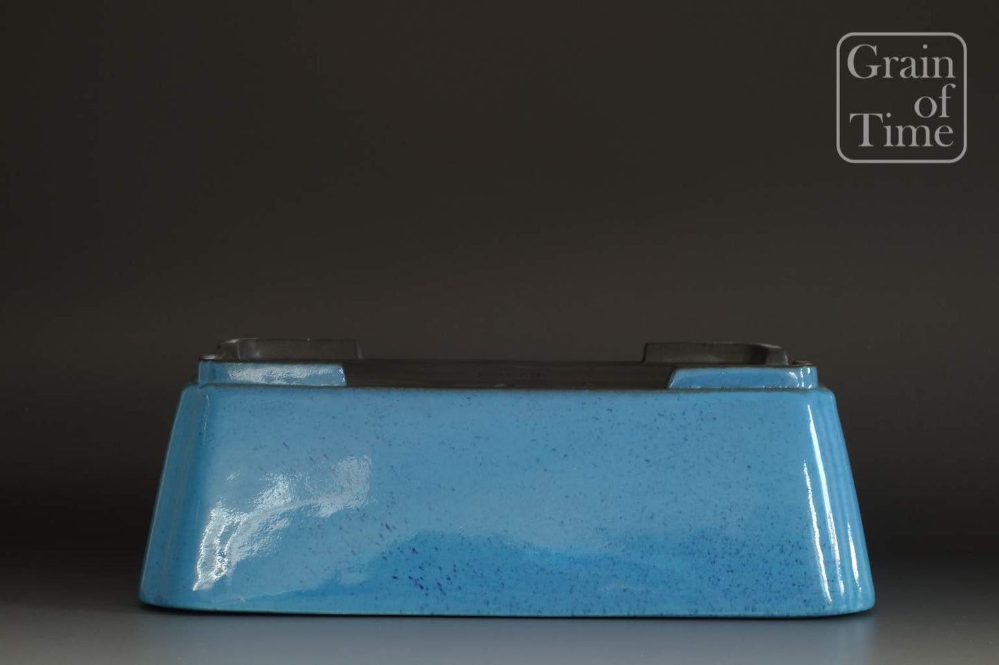 Aiba Koyo (Tokoname) - Blue Kinyo Glazed Rectangle 12in (30cm)