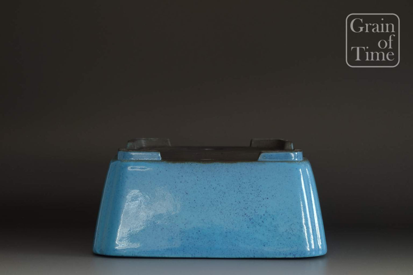 Aiba Koyo (Tokoname) - Blue Kinyo Glazed Rectangle 12in (30cm)