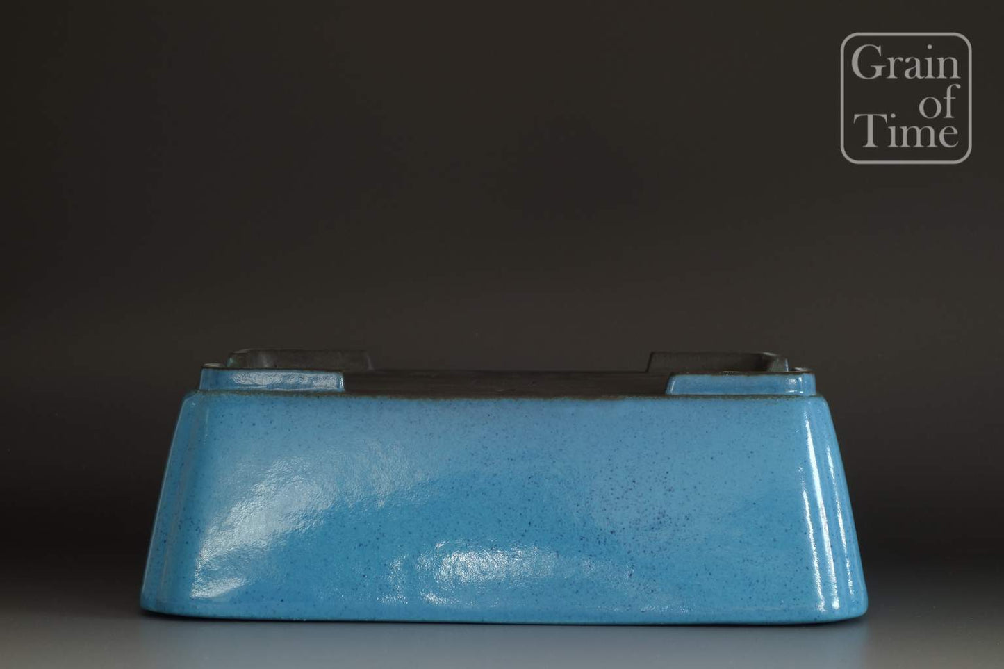 Aiba Koyo (Tokoname) - Blue Kinyo Glazed Rectangle 12in (30cm)