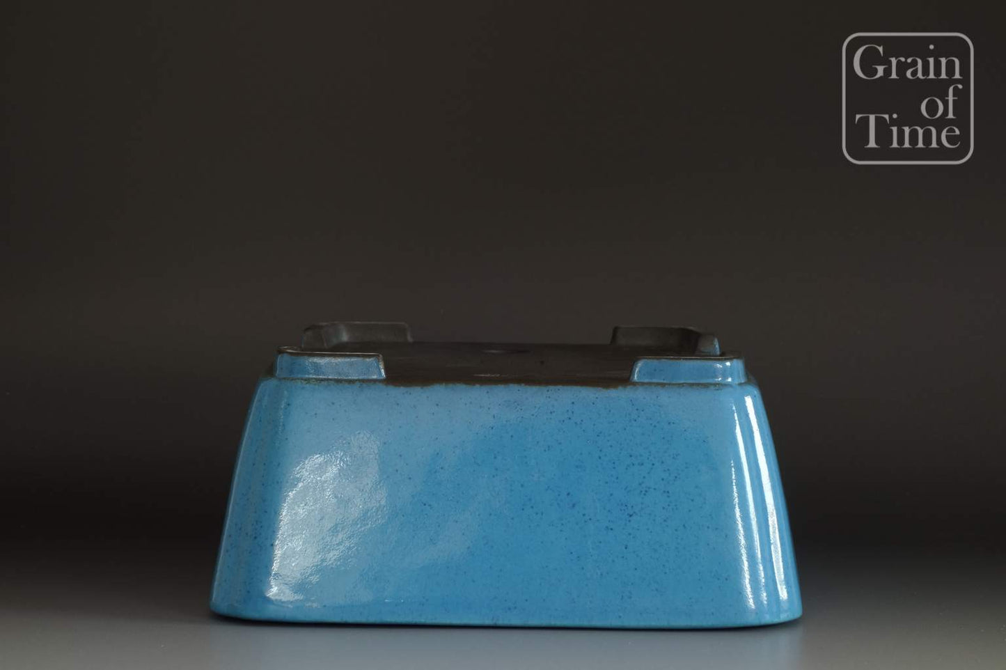 Aiba Koyo (Tokoname) - Blue Kinyo Glazed Rectangle 12in (30cm)