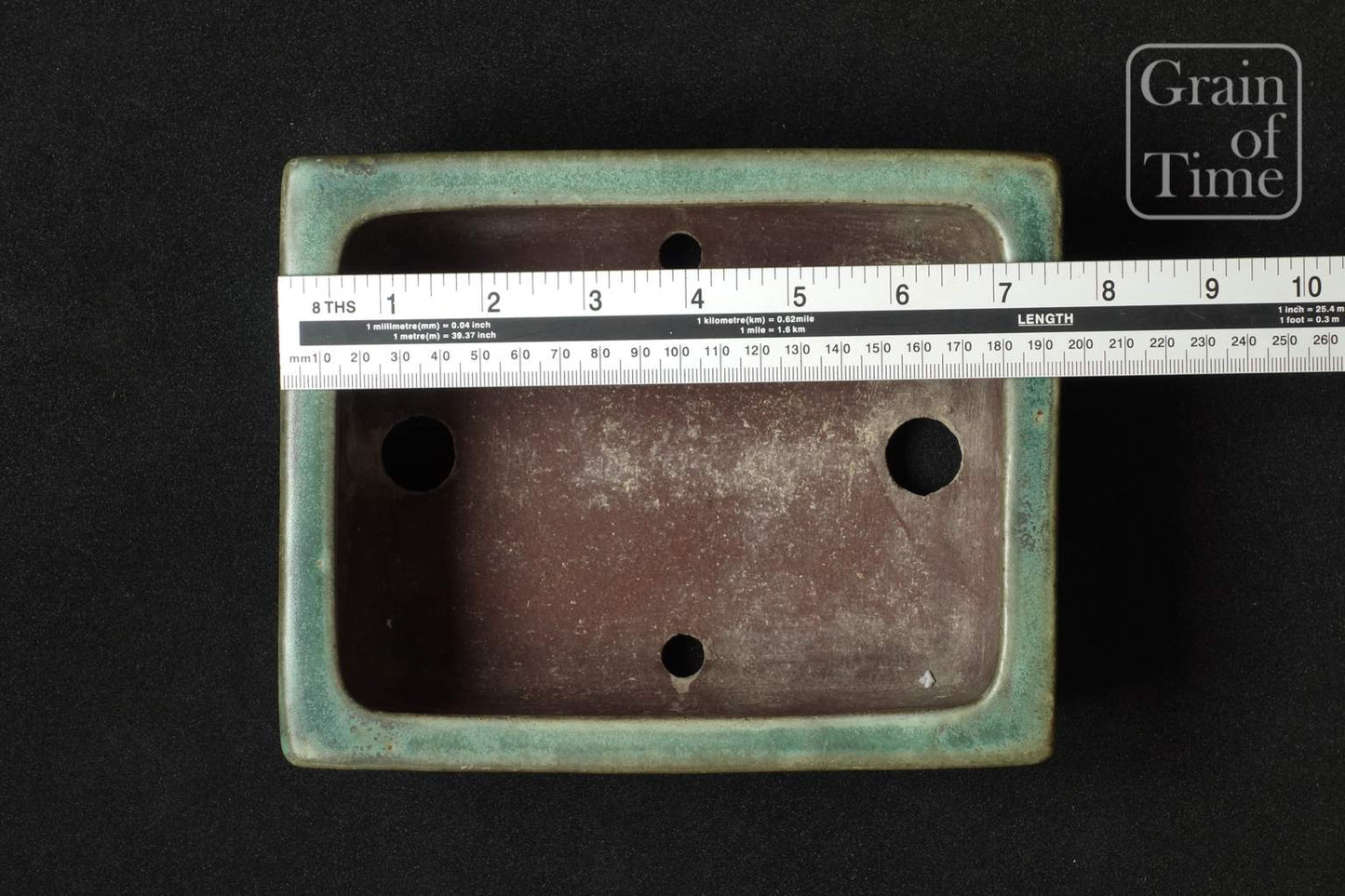 Yamaaki (Tokoname) Green Glazed Rectangle - 7¾ in (20cm)