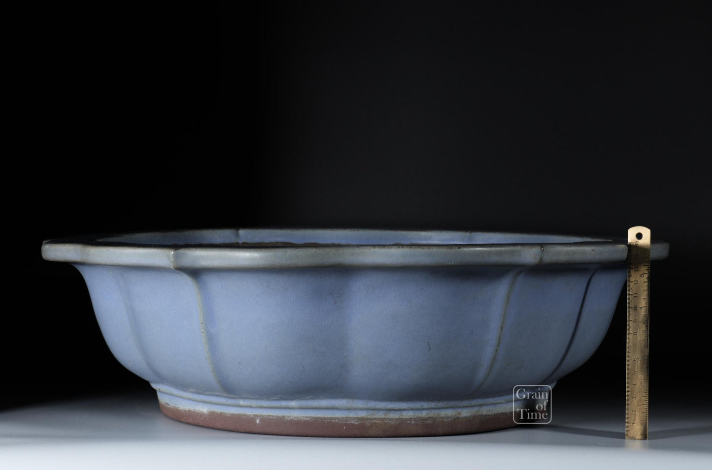 24943: Yamaaki (Tokoname) 3rd Gen - Kinyo (Pale Blue) Rinka - 21 in (53cm)