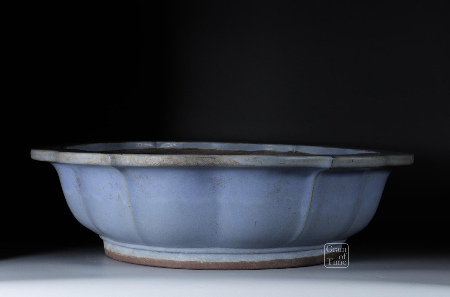 24943: Yamaaki (Tokoname) 3rd Gen - Kinyo (Pale Blue) Rinka - 21 in (53cm)