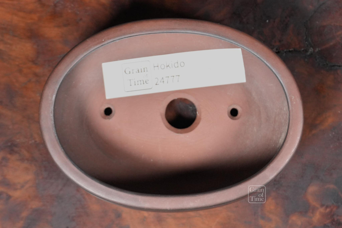 24777: Hokido (Tokoname) - Shohin Bag Oval -4⅛ in (11cm)