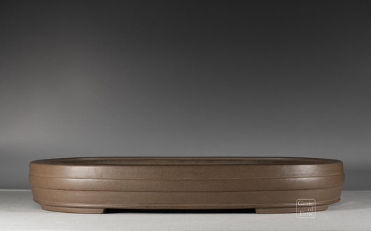 25083: Keizan Hisada (Tokoname) - Unglazed Oval - 22½ in (57cm)