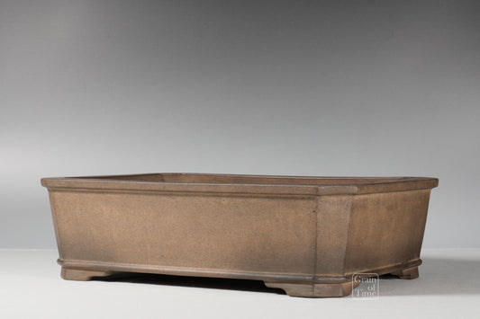 25070: Reihou (Tokoname) - Unglazed Rectangle - 16¾ in (42cm), Patina