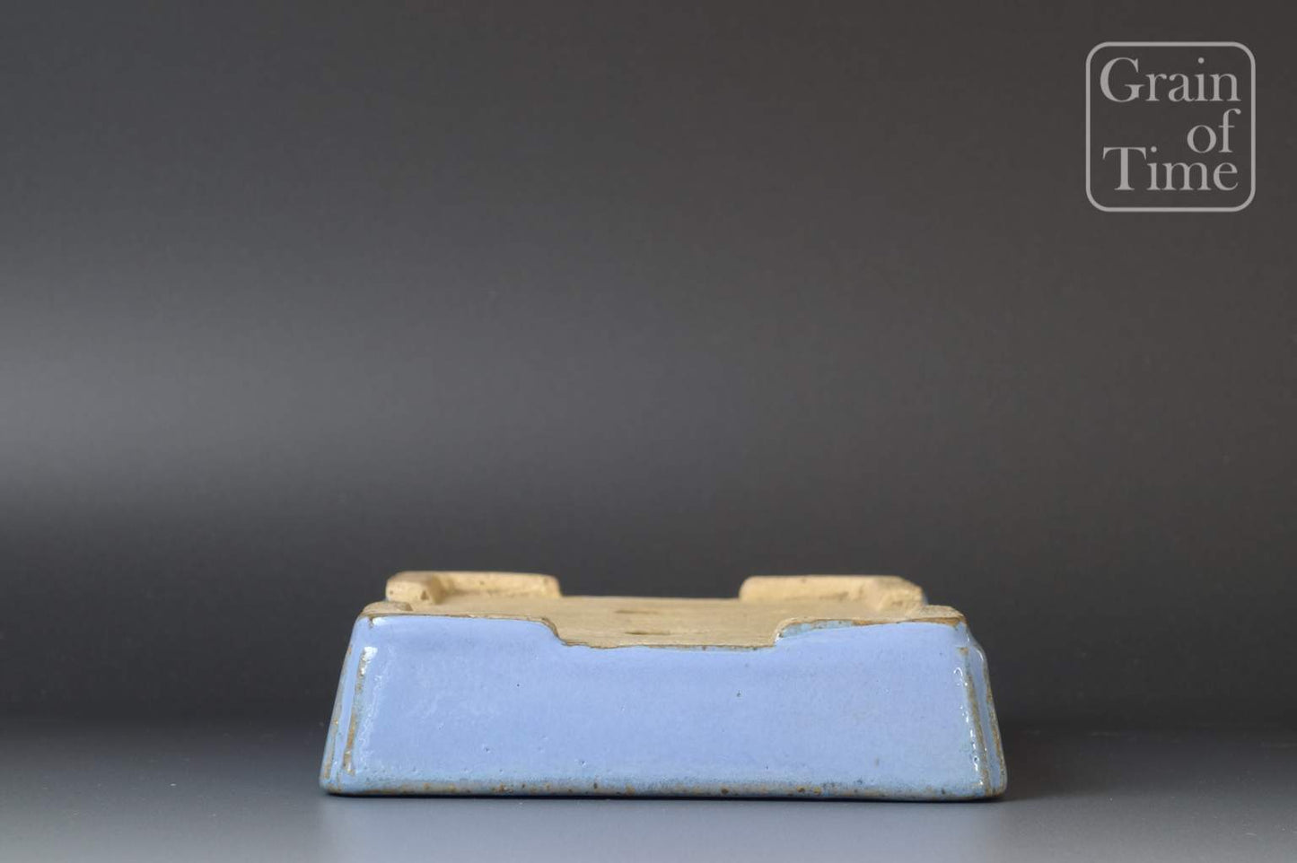 Bonsai Pot by Aiba Koyo - 6¾in (17cm) Rectangle in Blue Glaze