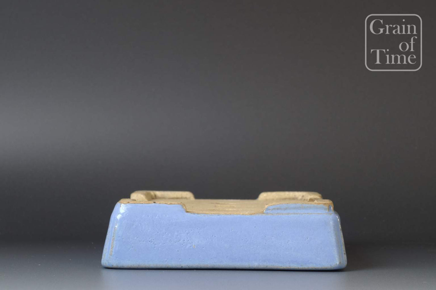 Bonsai Pot by Aiba Koyo - 6¾in (17cm) Rectangle in Blue Glaze