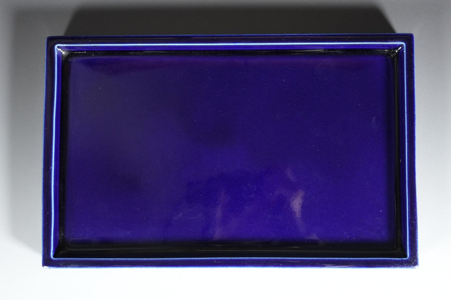 24938: Kyuka-en nursery & Shigaraki Ware (Japan) - Ruri Blue Suiban - 14¼ in (36cm)