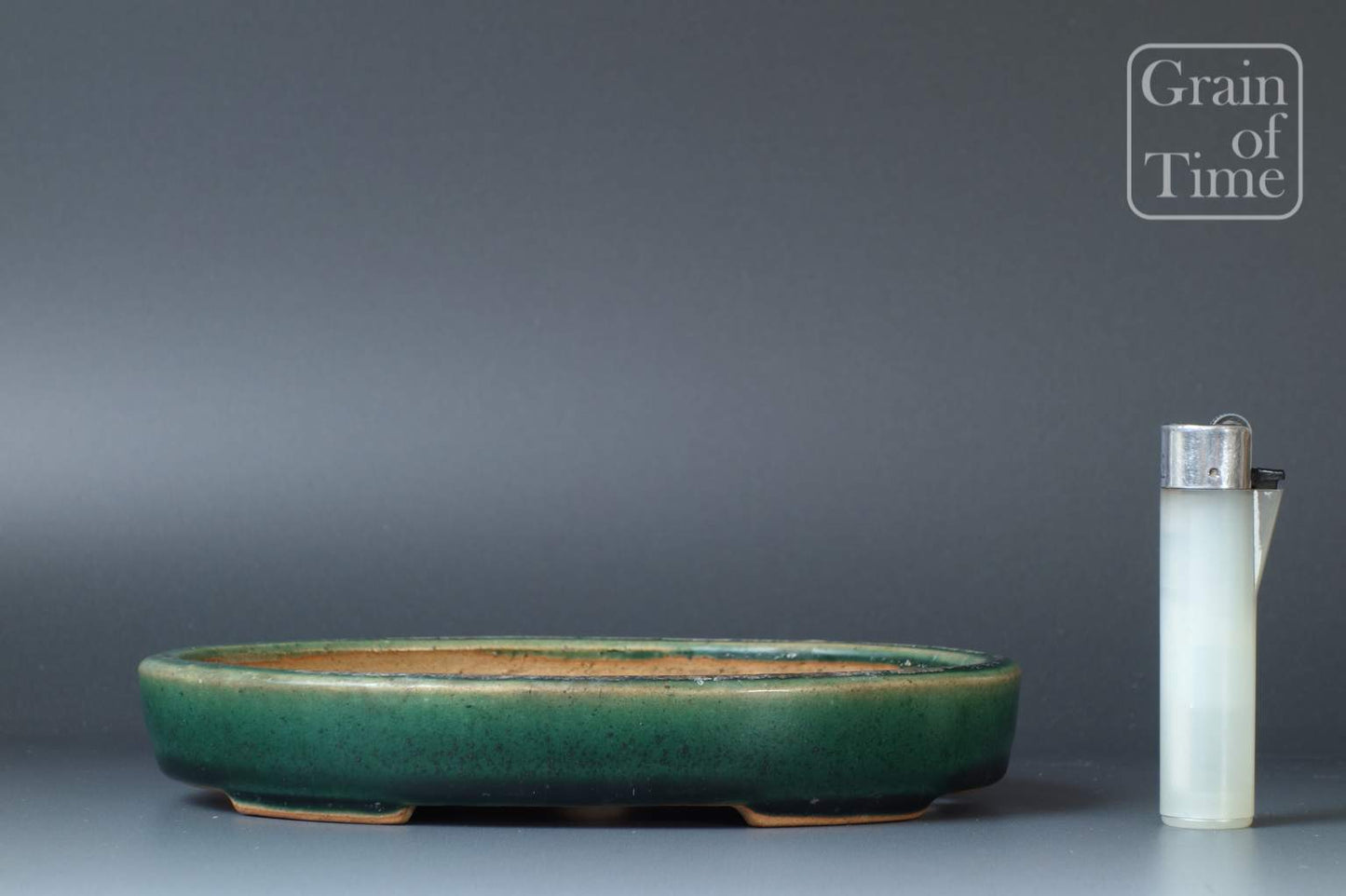 Ikkou (Tokoname) - Oribe green Oval - 6¾ in (17cm)