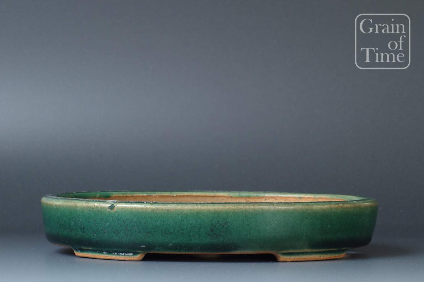 Ikkou (Tokoname) - Oribe green Oval - 6¾ in (17cm)