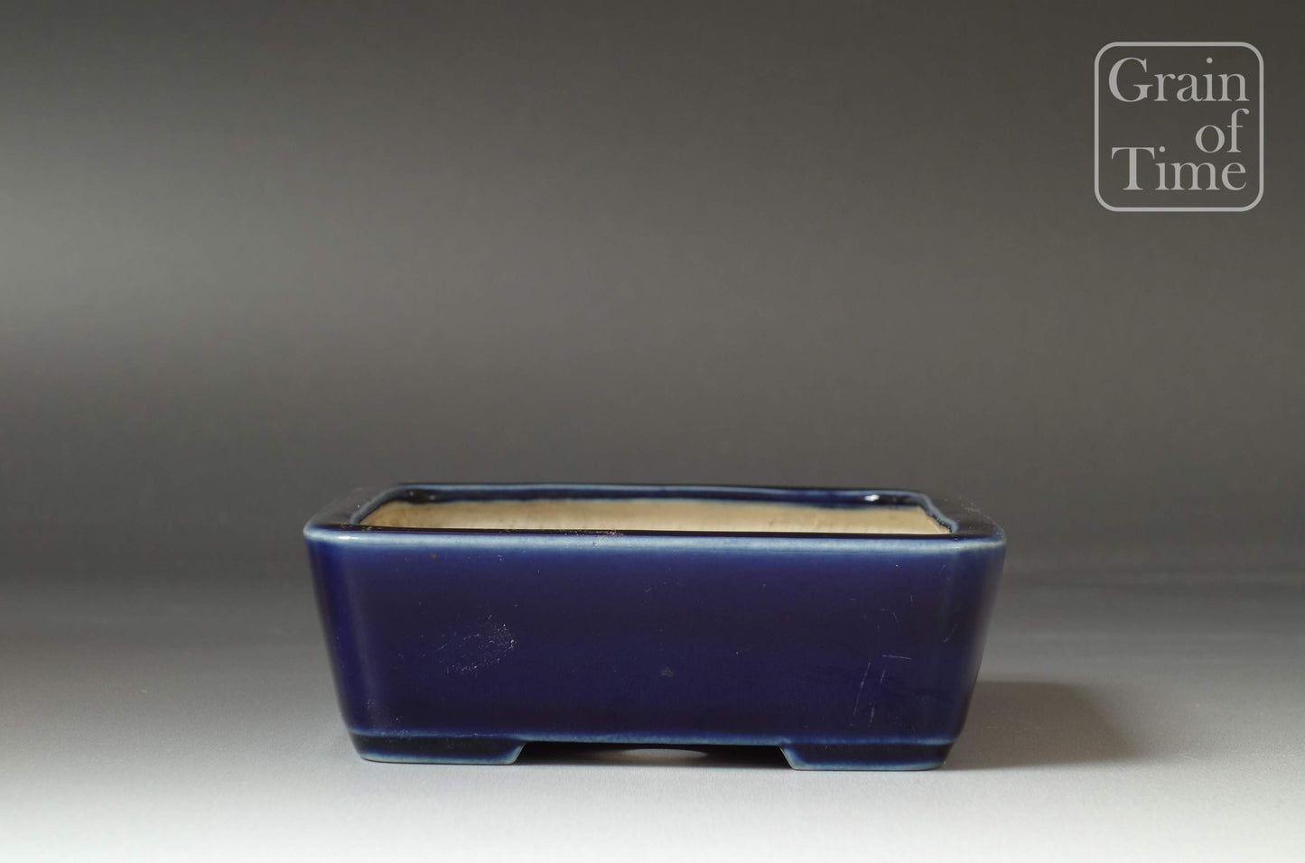 Seiko (Tokoname) - Shohin Ruri-Yu Dark Blue Rectangle - 4¾in (12cm)