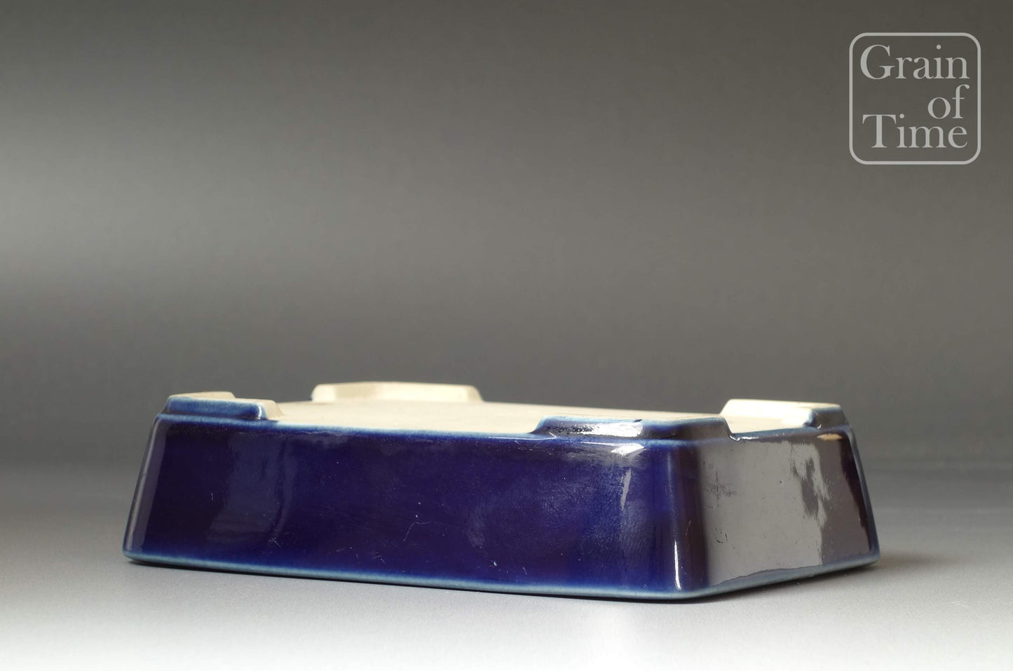 Seiko (Tokoname) - Shohin Ruri-Yu Dark Blue Rectangle - 4¾in (12cm)