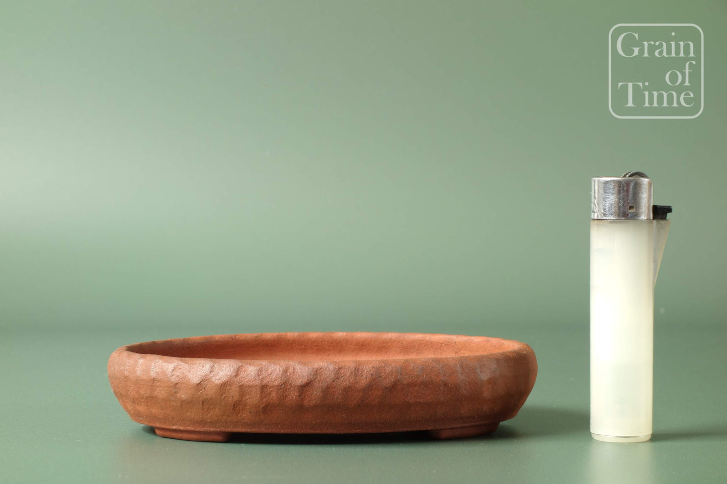 Bonsai Pot by Takao Koyo - Unglazed Oval - 5⅛ in (13cm)