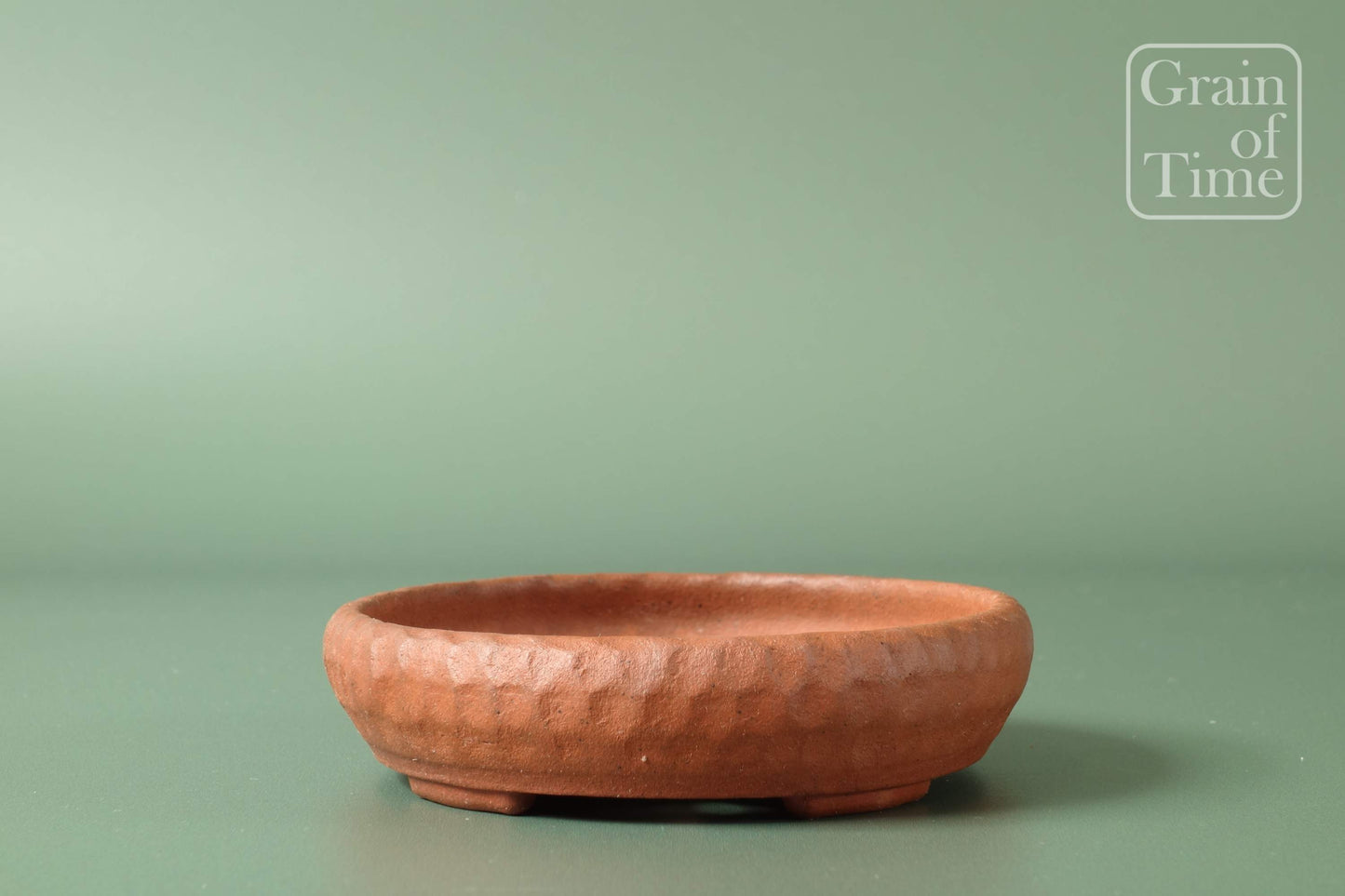 Bonsai Pot by Takao Koyo - Unglazed Oval - 5⅛ in (13cm)