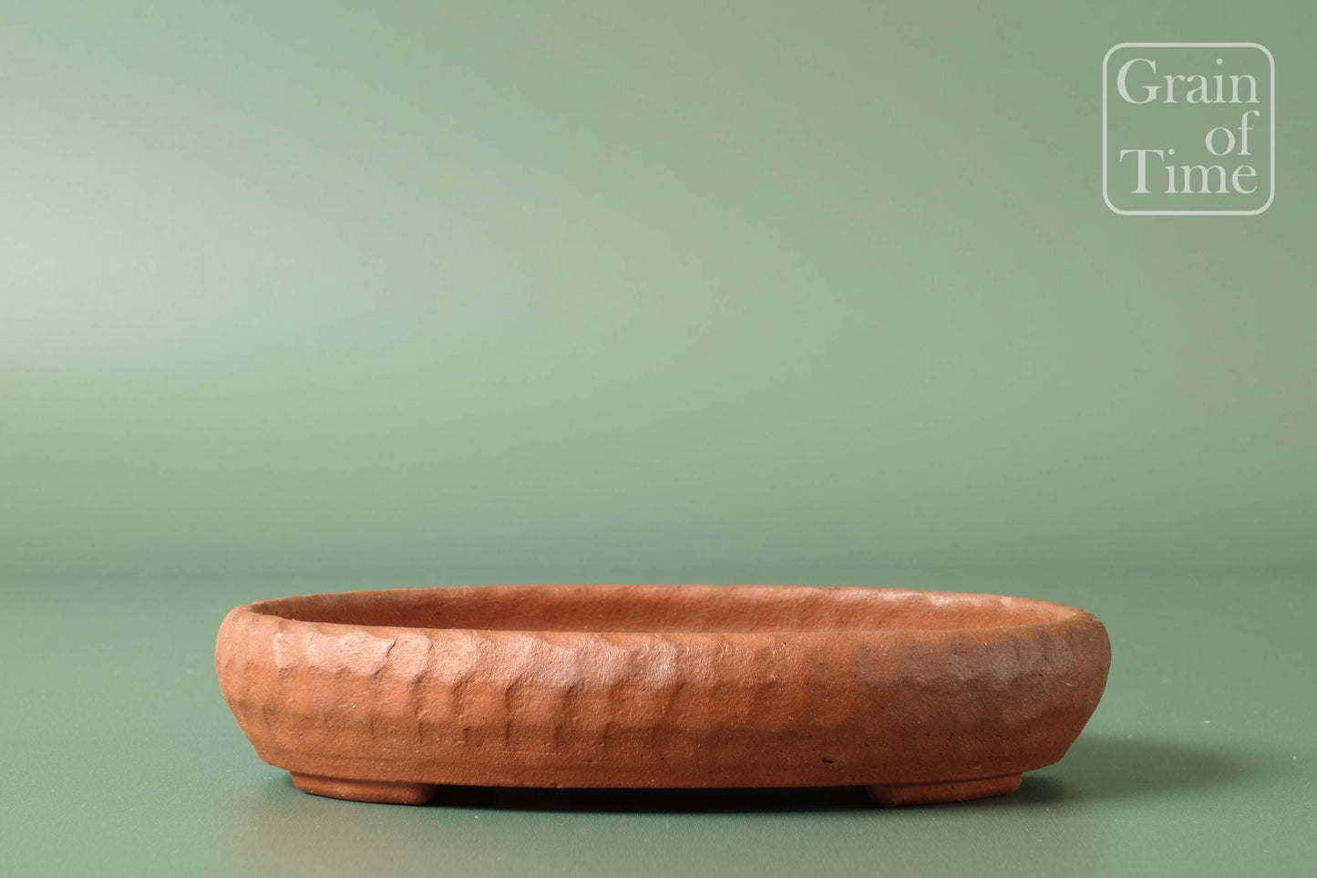 Bonsai Pot by Takao Koyo - Unglazed Oval - 5⅛ in (13cm)