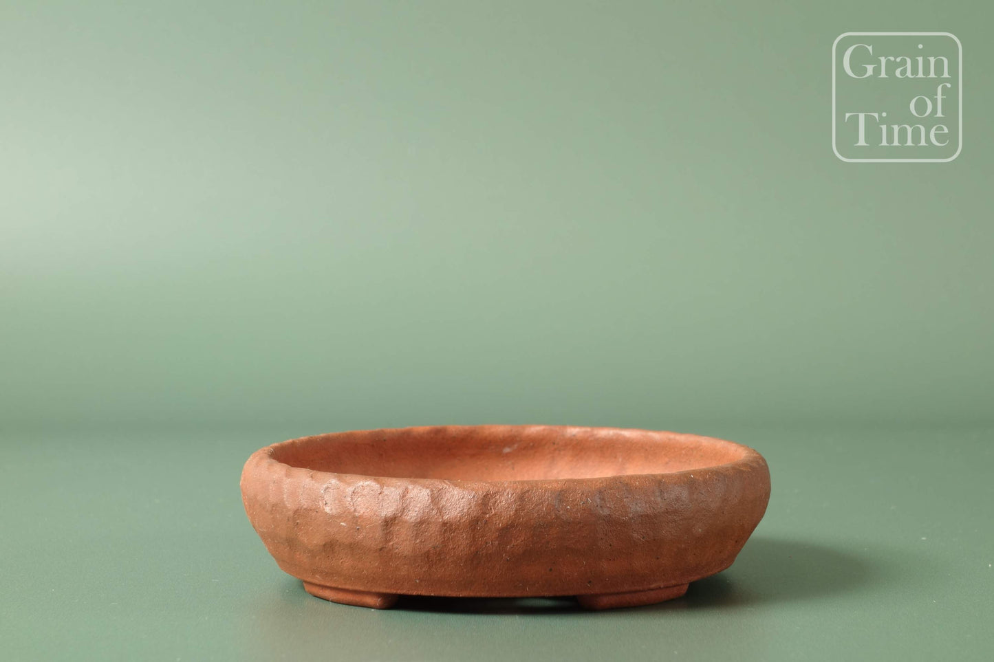 Bonsai Pot by Takao Koyo - Unglazed Oval - 5⅛ in (13cm)