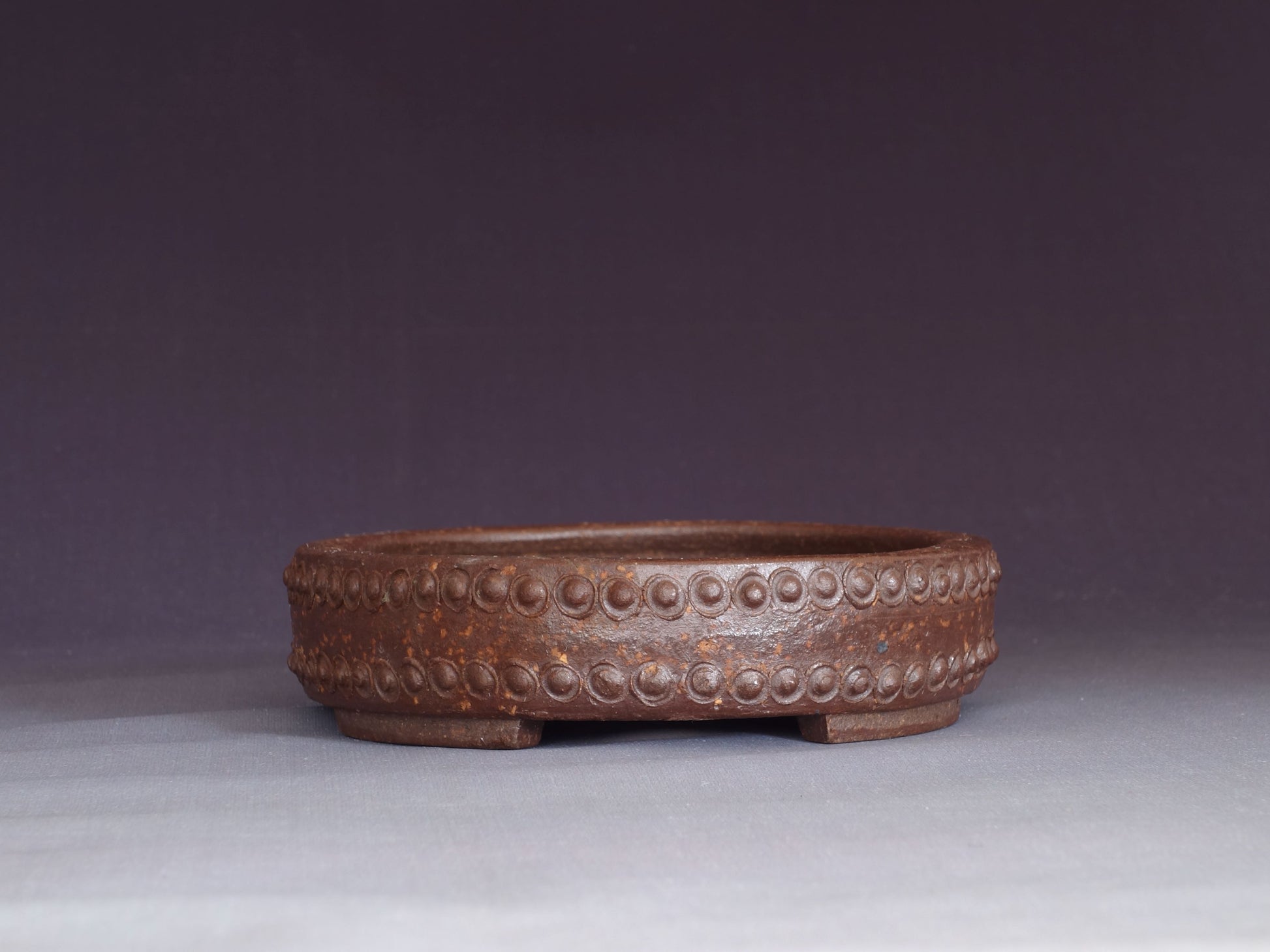 Japanese Bonsai Pot by Heian Kosen 6in (15cm) Unglazed Oval, Pear Skin –  Grain Of Time