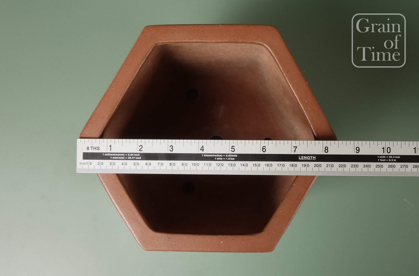 Unglazed Hexagonal Cascade by Shozan/Shouzan (Tokoname) - 8⅝in (22cm)