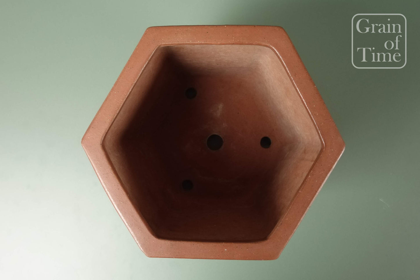 Unglazed Hexagonal Cascade by Shozan/Shouzan (Tokoname) - 8⅝in (22cm)