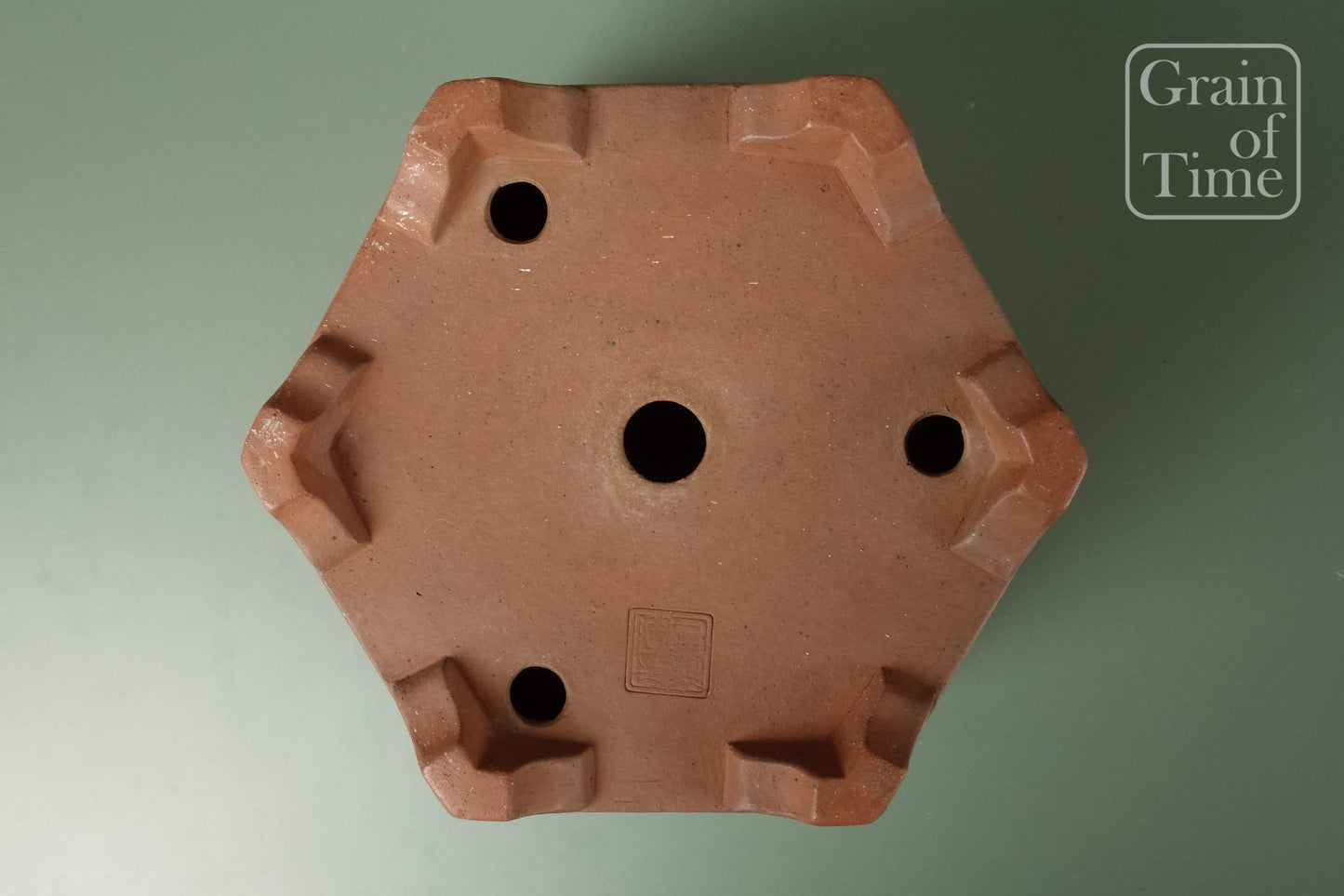 Unglazed Hexagonal Cascade by Shozan/Shouzan (Tokoname) - 8⅝in (22cm)