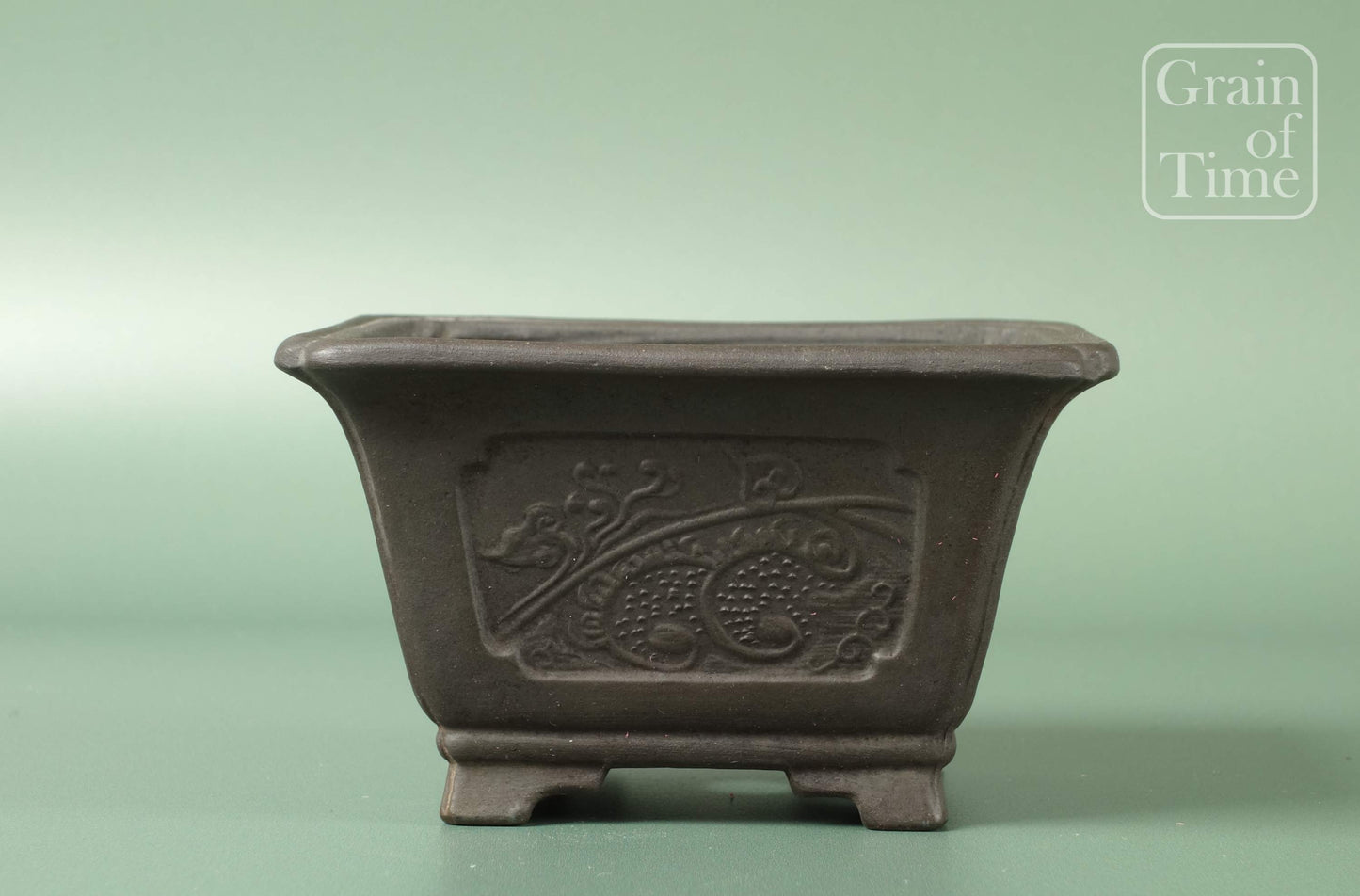 Tosui - Unglazed Black Cascade - 4½ in (11cm)