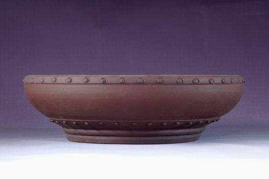 Japanese Bonsai Pot by Toyo (Tokoname) 13in (33cm), round taiko