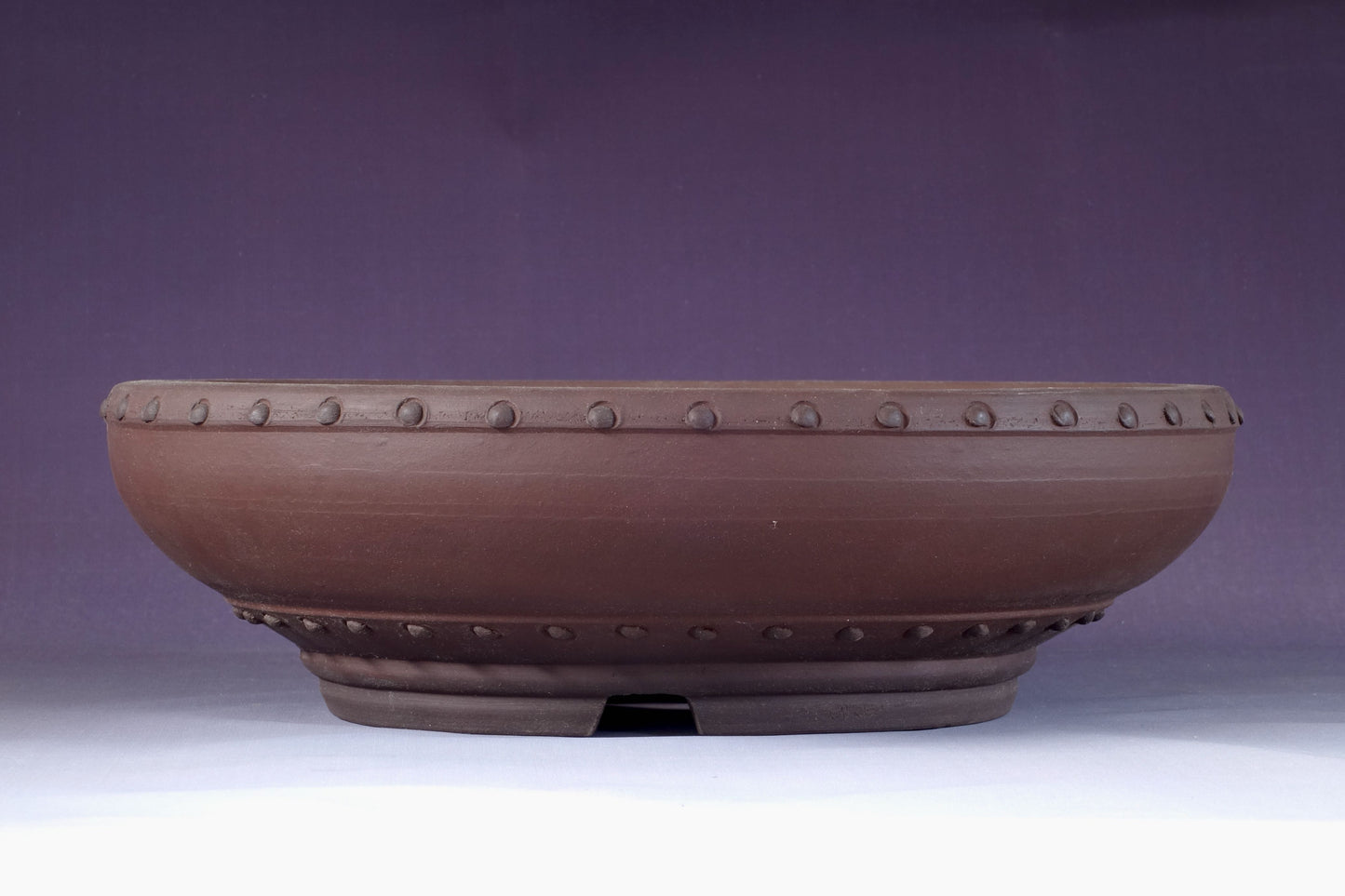 Japanese Bonsai Pot by Toyo (Tokoname) 13in (33cm), round taiko