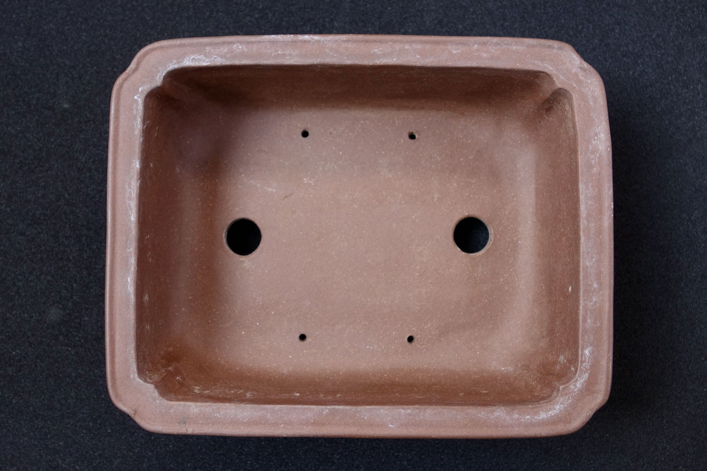 Chinese Bonsai Pot by Touinken - 6¾in (17cm)- Unglazed Shokodo Rectangle