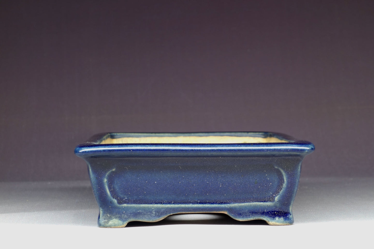 Bonsai Pot - Kinbon Commission 6½in (16cm) - Blue Rectangle