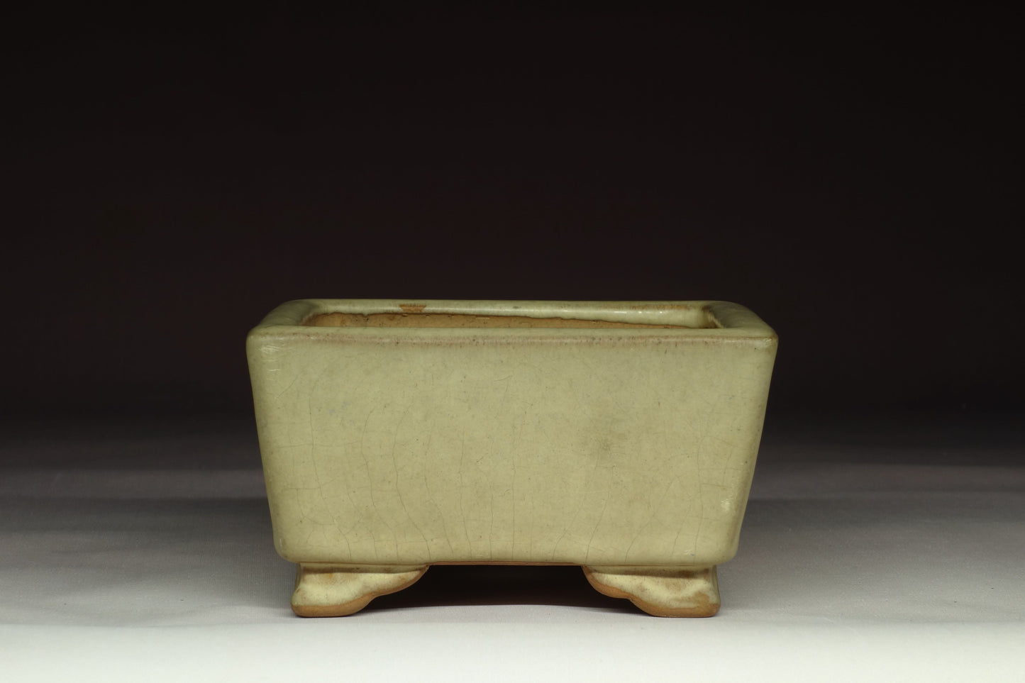 Bonsai Pot by Ikko (Tokoname) - 5¼in (13cm) - White Glazed Square