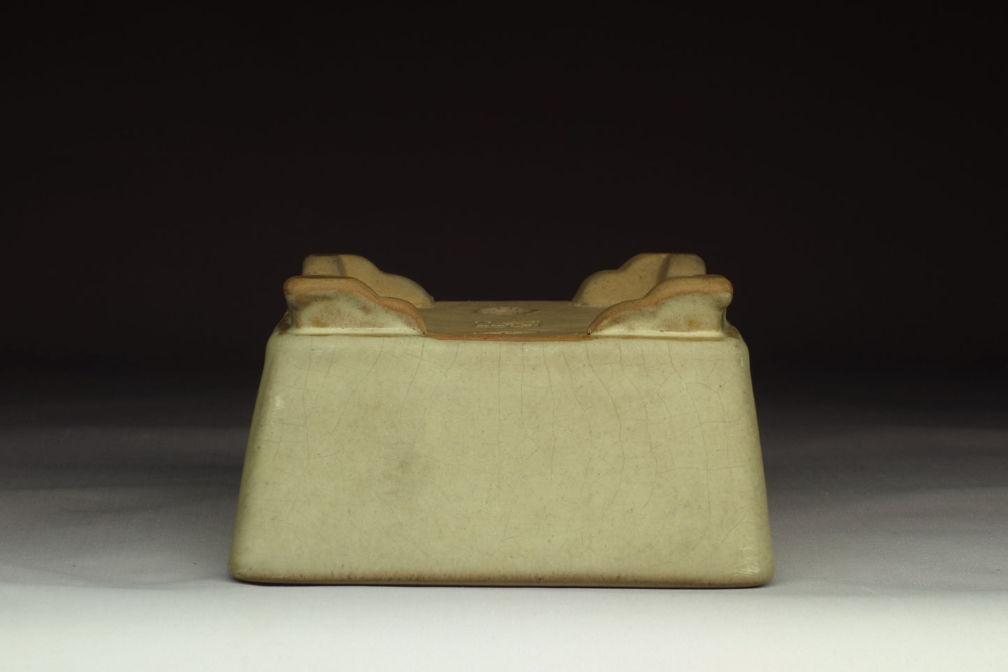 Bonsai Pot by Ikko (Tokoname) - 5¼in (13cm) - White Glazed Square