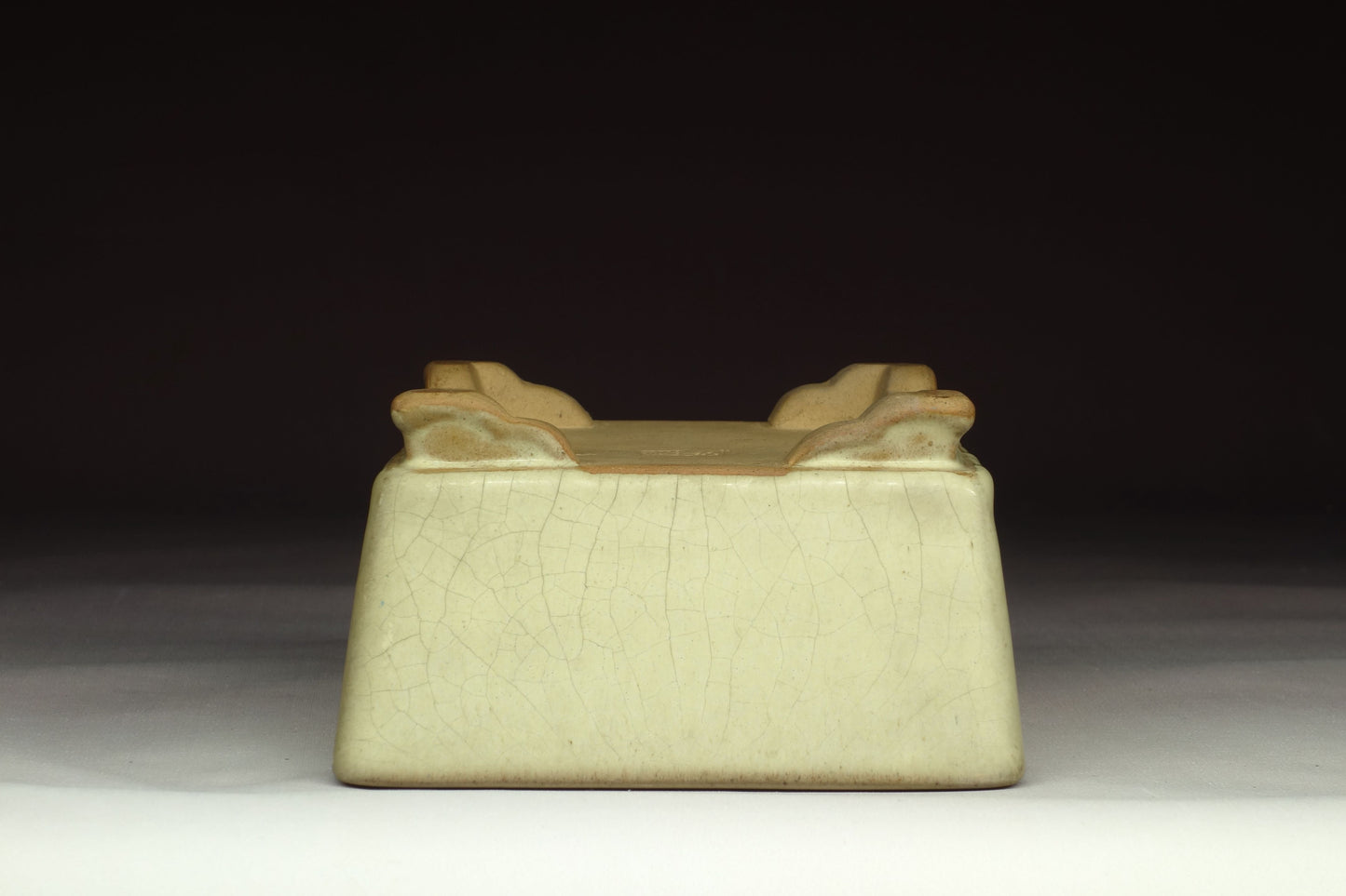 Bonsai Pot by Ikko (Tokoname) - 5¼in (13cm) - White Glazed Square