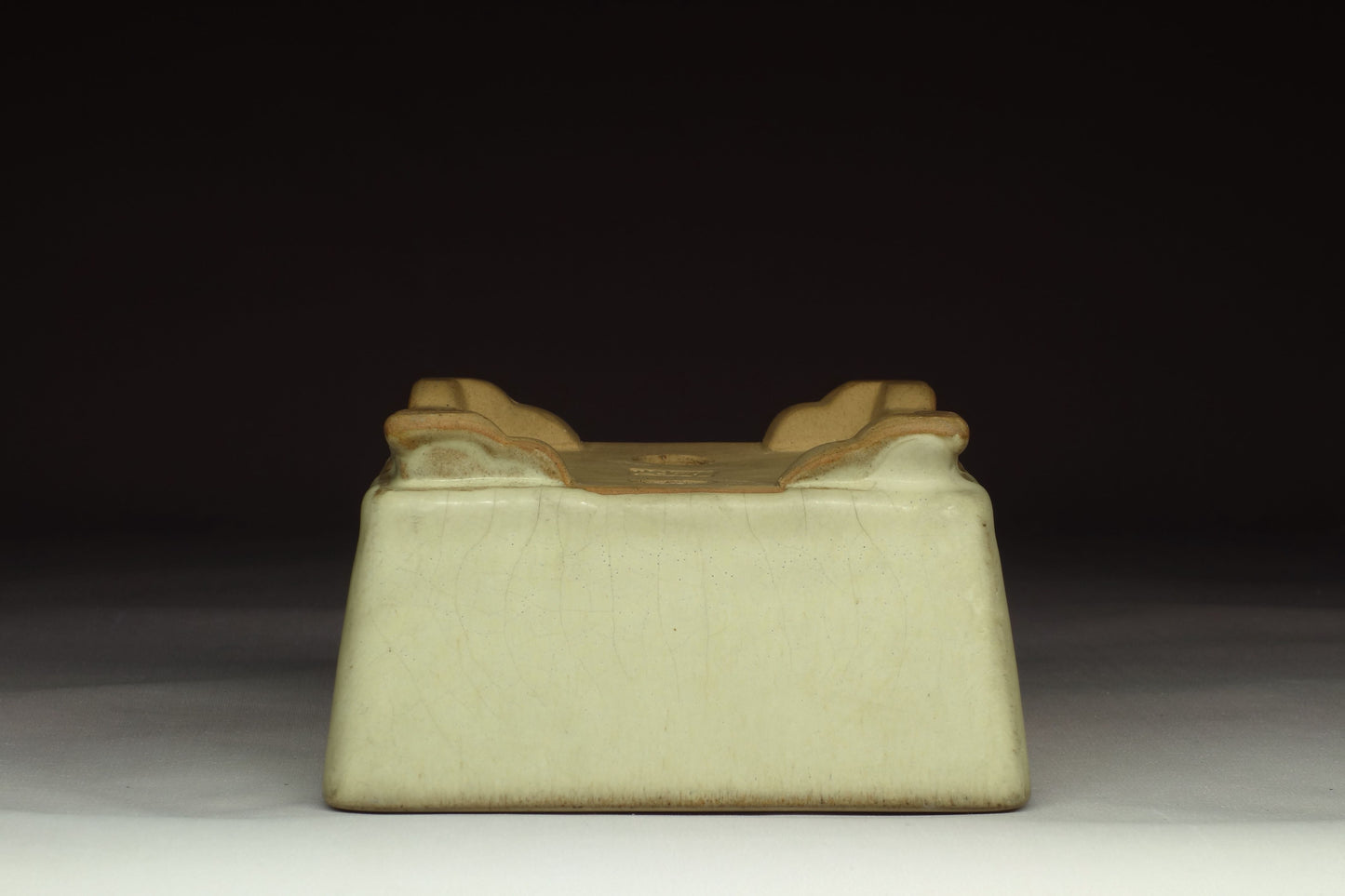 Bonsai Pot by Ikko (Tokoname) - 5¼in (13cm) - White Glazed Square