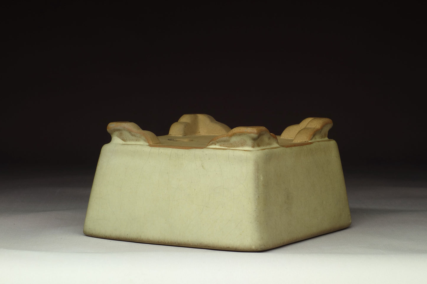 Bonsai Pot by Ikko (Tokoname) - 5¼in (13cm) - White Glazed Square