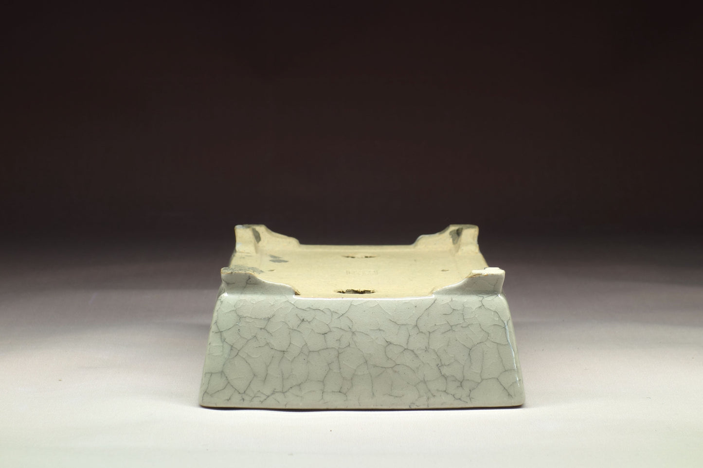 Bonsai Pot by Shibakatsu (Tokoname) - 6¼in (16cm) - Ice Crackle Rectangle