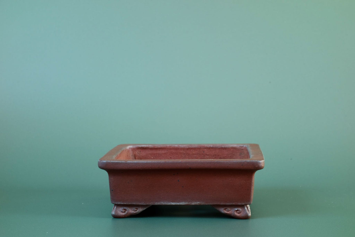 Unglazed Vermillion Clay Rectangle by Ikkou (Tokoname) - 6in (15cm)