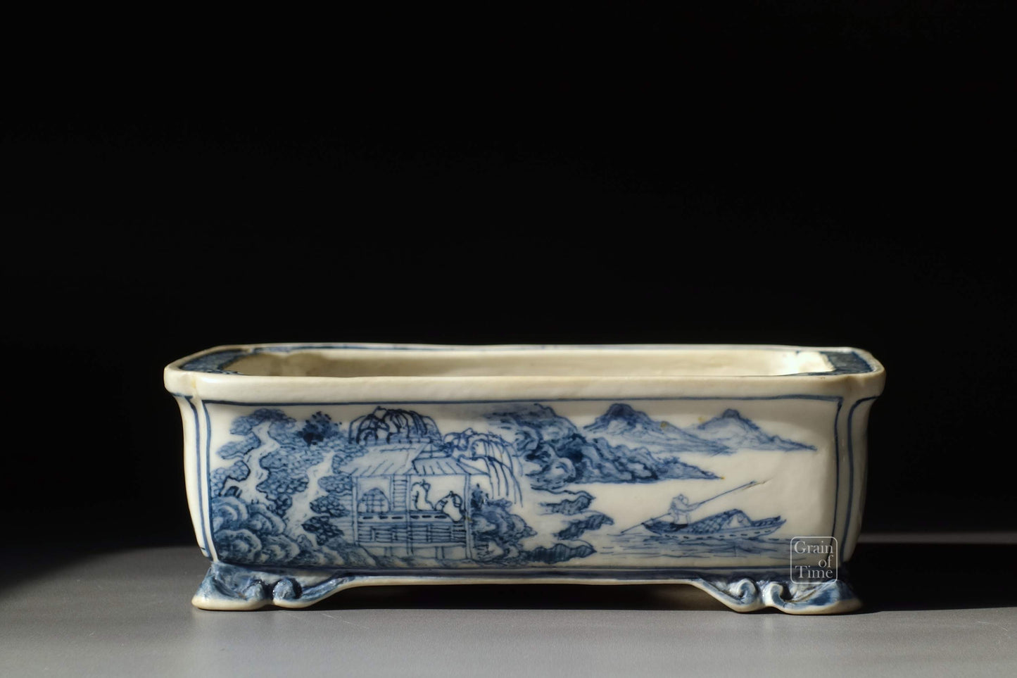 (24351) Joshu Katsuyama - Sometsuke Painted Rectangle - 5⅜ in (14cm)