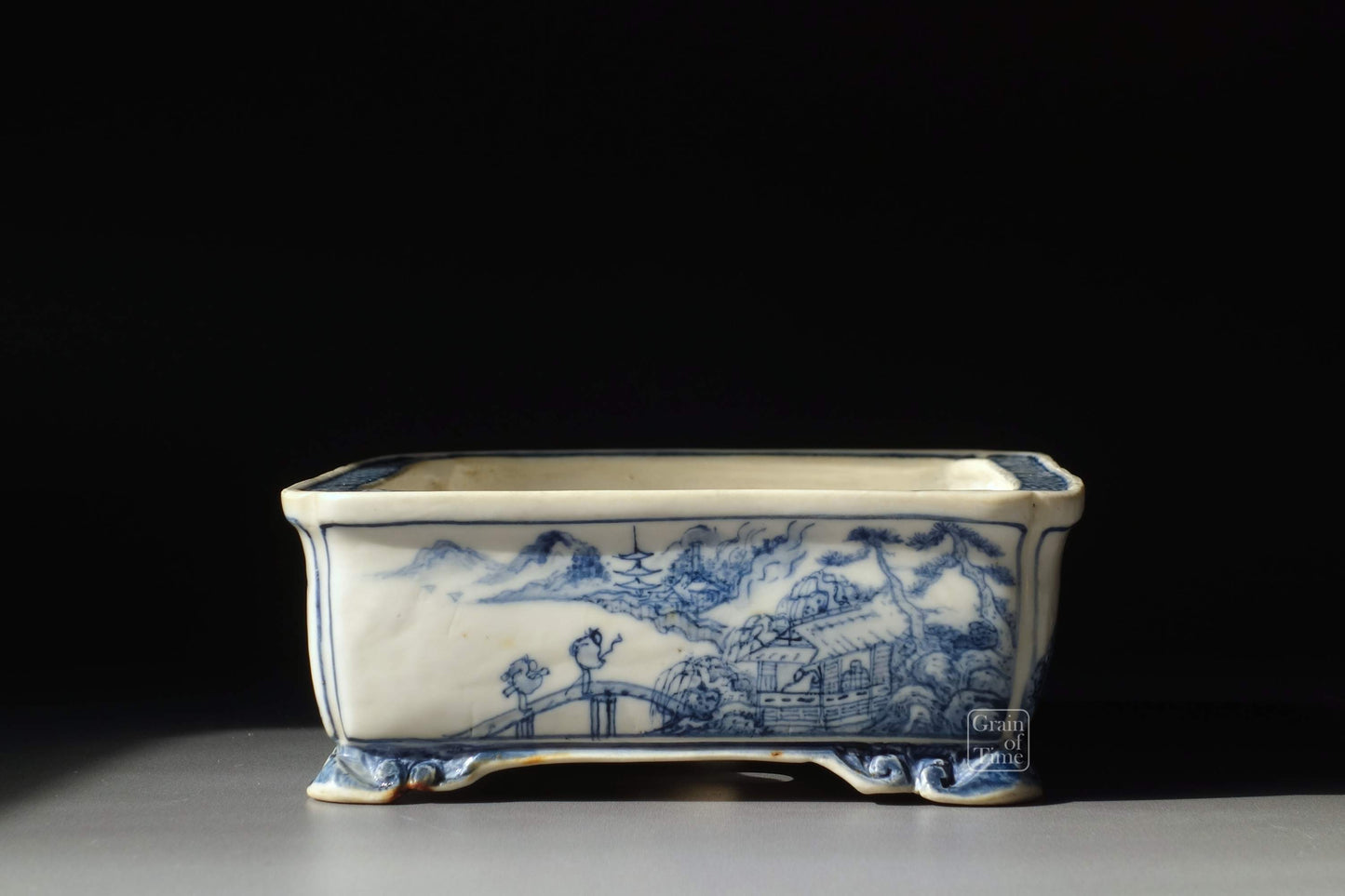 (24351) Joshu Katsuyama - Sometsuke Painted Rectangle - 5⅜ in (14cm)